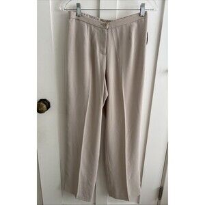 NWT Pendleton Slacks Khaki Tan Dress Pants Wide Leg Classic Sz 4P $129 MSRP